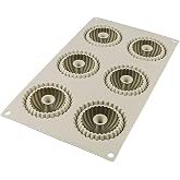 Silikomart | Silicone Mould for MINI RAGGIO Monoportions, Non-stick, &Oslash; 67 h 33 mm Volume: 6 x 85 ml Tot. 510 ml