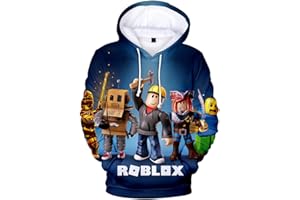 MINIDORA Roblox 3D Sweat à Capuche Polaire pour Garçon Pull Manches Longues Veste