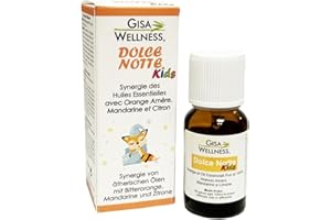 GISA WELLNESS - DOLCE NOTTE - Sinergia di Oli Essenziali Balsamici per Bambini - 15ml - Diffusione Ambientale - Aromaterapia - Compatibile con Polipini Gisa Wellness - Made in Italy