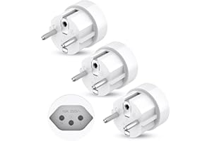 OLIVERIA Adaptateur de Voyage Prise Adaptateur Suisse vers UE, 3 Pièces Adaptateur de Prise de Voyage Suisse vers UE, Prise Adaptateur Liechtenstein vers UE Prise Suisse Prise Française 2 Broches