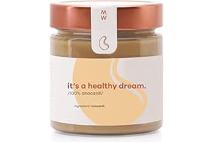 PharmaPower It’s a Healthy Dream Crema Spalmabile 100% Anacardi, Senza Glutine, Senza Lattosio e Senza Zuccheri Aggiunti, Vegana, 180 g