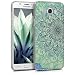 Produktbild kwmobile Hülle für Samsung Galaxy J7 (2016) - Backcover Case Handy Schutzhülle TPU Silikon - Cover klar Blume Ornament Design Blau Grün Transparent