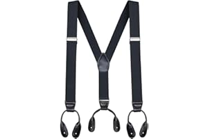 Buyless Fashion Tirantes hombre con sinfín 122 cm correas ajustables 3.18 cm - En Y