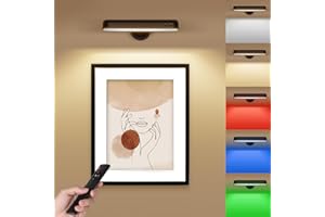 KENNEAS 18 Colors Battery Operated Wall Light, 7500mAh Rechargeable Wall Light Indoor with Touch and Remote Control, Dimmable and Timer Wireless LED Light, 360° Rotate Wireless Picture Light for Bedroom