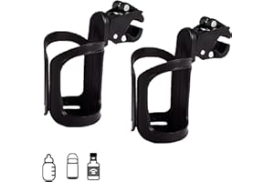 QXCFTW 2pcs Stroller Cup Holder - 360 Degrees Rotation, Large Caliber Designed for Walker, Bike, Wheelchair, Scooter