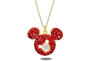 BJPERFMS Collier Minnie, Minnie Pendentif, Bijoux Minnie, Minnie Collier Enfant Fille, Mouse Collier Fille, Mickey Necklace, Collier Anime pour Enfants, Minnie Mickey Accessoire, Cadeau pour Fille