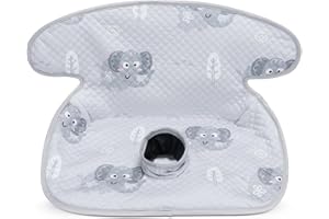 ‎INFANZIA INFANZIA wasserdichte Schutzunterlage für Töpfchentraining​, Kindersitz Protektor mit Trockensitz für 6 Monate - 4 Jahre | Universal für alle Kinderwagen & Autositze (Grau-Elefant, 1er-Pack)