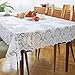 Produktbild Tischdecke "Bianca" Spitzen-Design abwaschbar Kunststofftischdecke Gartentischdecke Tischläufer Outdoor Campingtischdecke