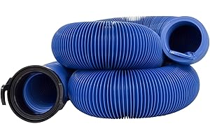 Valterra Products, Inc. D04-0121 20' Blue Standard Bulk Quick Drain with Straight Hose Adapter