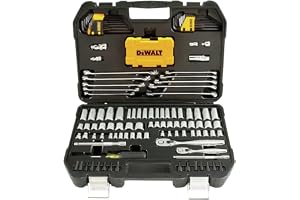 DEWALT Mekanik verktygssats och uttagssats, 142-delar, 1/4 & 3/8 tum enhet, MM/SAE (DWMT73802)
