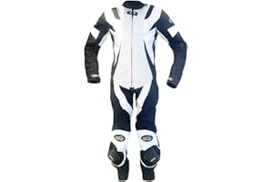 ‎XLS XLS Kinderkombi einteilig Lederkombi für Kinder Schwarz Weiß (132)