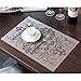 Produktbild Fletion Set aus 4 Klassische Chinesische Knoten Platzdeckchen Wasserdicht Anti-Rutsch Isolierung Tischset PVC Tablemat Platzsets für Küchentisch Kaffee Diner