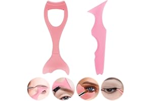 HFDONGL 2 sztuki szablonów do eyelinera, silikonowych kresek do powiek, grzebień do rzęs, aplikator, wielofunkcyjne szablony do makijażu, szablony do eyelinera, dla początkujących