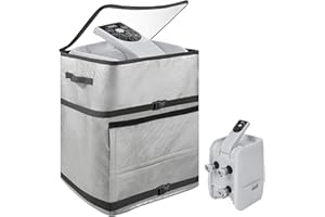 YUJHON Hot Tub Cover,Hot Tub Spa Heater Pump Cover,Waterproof Lazy Spa Insulated Pump Covers with Zipper for Bathtub Pool Outdoor(43cm X 38cm)