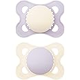 MAM Original Soothers | 0-6 Months | 2 Pack | Comes in Dummy Steriliser Case | Sustainable Materials | Baby Accessories for Newborn | Pink (Various Designs)