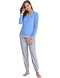 Abollria Ensemble de Pyjama Femmes Coton Vêtement de Nuit à Pois Vêtement d'Intérieur Femme, Doux à Porter et…