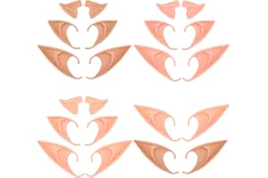 YILIYA 11 Paar Weiche Elfenohren,Latex Elfenohren für Kinder und Erwachsene Elfenohren für Elfen-Cosplay Halloween Karneval Partydekorationen Zubehör 3 Größen