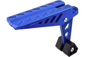 CarBole Pedal Plegable Puerta vehículo Escalera Plegable Puerta Coche, Soporte pies en el Pedal Gancho pestillo, Ajuste Universal para mayoría SUV, Jeep, Camiones, Furgonetas, Mini vehículo (Azul)