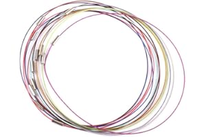 RUNFON 12 collane girocollo in memory wire d’acciaio, miste, per fai da te, 46 cm