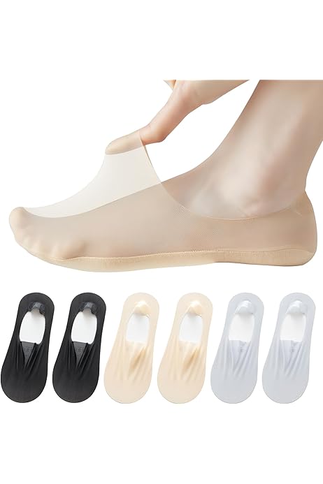 Calzini Invisibili Donna Landrain - 6 Paia Ultra Leggeri, Traspiranti, Con Gel Antiscivolo - Foto 3