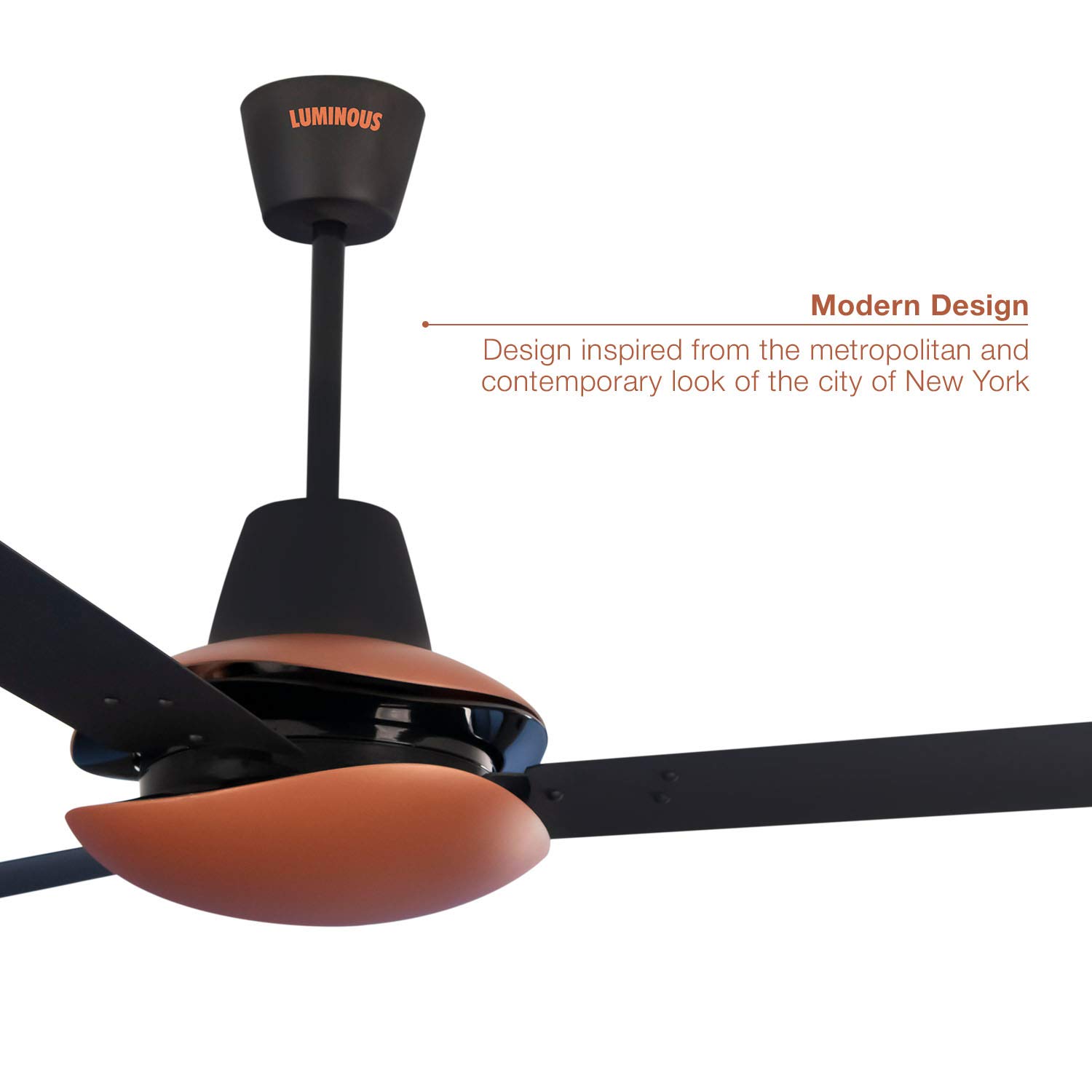 Luminous New York Hudson 1200mm Ceiling Fan Midnight Black Sukhrog