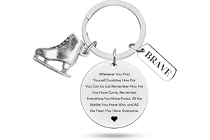 Heigebi Ice Skater Gift Skating Keyring Figure Skater Gift Ice Skating Gift Skating Coach Gift Skating Team Gifts