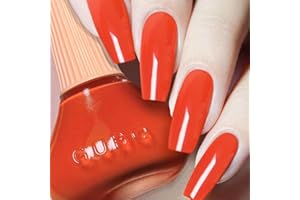 DouborQ Pumpkin Orange Nail Polish Long-lasting Glossy Nail Art Varnish (41)
