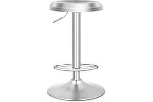 COSTWAY barowy stołek z regulacją wysokości, obracany taboret taboret o 360°, podnóżko, stali nierdzewnej, bistro do kuchni, baru, kawiarni, wysokość