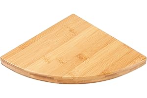 SAVORLIVING Mensola angolare in legno Mensole sospese per montaggio a parete Scaffale ad angolo sospeso per bagno, camera da letto, soggiorno, cucina, ufficio (Small)