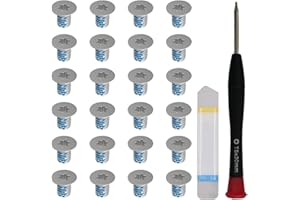 ZHUROUPU 24 szt. śruby dolne M2x3 T5 kompatybilne z Dell XPS 13 9343 9350 9360 XPS 15 9550 9560 Precision M5510, bezpieczna dolna pokrywa, podparcie nadgarstka, śrubokręt Torx T5 (srebrny)