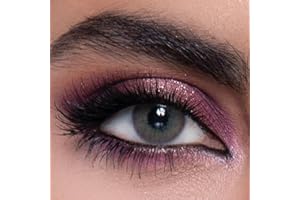 FAMELENSES LA' BELLA farbige Kontaktlinsen DIMGRAY (Dioptrien -0.00) – MILANO SERIE, stark deckende Monatslinsen für 3 Monate, Dunkelgrau Grüne Farblinsen, perfekt für dunkle Augen