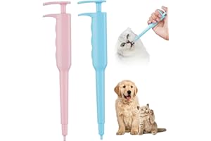 YILILAY Pill Pockets for Cats,Cat Pill Shooter, 2PCS Plastic Pet Piller with Silicone Head, Handy Pill Pockets for Cats, 7x2" Durable Dog Pill Shooter for Oral Tablet Capsule