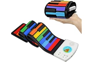 Kamanan Piano de Silicona Enrollable y Portátil - 47 Teclas, 14 Canciones de Demostración Para Principiantes y Profesionales