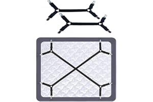 sanvpwsan Sheet Clip with Elastic Sheet Fastener Adjustable Bedding Holder Bad Sheet Clips Long Sheet Holder 2Pcs