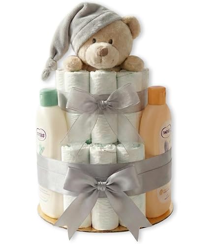 Tarta de pañales Real Betis balompie (Talla 2 (3-6 kg)) by MomentosGourmet Añade tu dedicatoria personalizada. Regalo para bebé muy práctico. Cesta Canastilla recién nacido. Diaper Cake