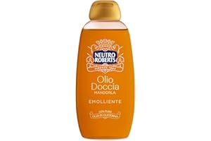 Neutro Roberts Duschöl mit Mandelöl, ideal für empfindliche Haut, beruhigende und belebende Formel für eine weiche und gesunde Haut, reinigt und befeuchtet, fettet nicht, 250 ml Flasche