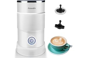 NARTOV Montalatte Elettrico 600W Cappuccinatore Elettrico 5 in 1 Macchina Montalatte Automatico Schiuma Latte Calda/Fredda per Cappuccino Macchiato Caffè Latte e Cioccolata