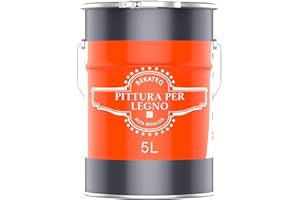 BEKATEQ Pittura protettiva per legno Trasparente seta opaca 5l Pittura per legno interni & esterni I Vernice per parquet, porte, scale, recinzioni I Altamente coprente contro le intemperie BE-420