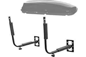 ‎FISCHER FISCHER Wandhalterung Dachbox, Halter aus Metall, mit Montagematerial, platzsparende Aufbewahrung für Garage und Keller, vielseitig verwendbar, max. Tragkraft 40 kg, schwarz