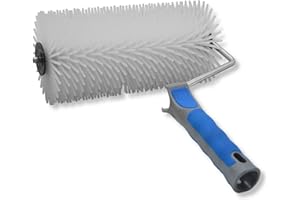 DEWEPRO® Entlüftungsroller Stachelwalze ø123mm x 230mm Breite - Handstachelwalze mit 40mm Stachellänge - Entlüfterrolle, Entlüftungswalze - Igelwalze in Profi-Qualität