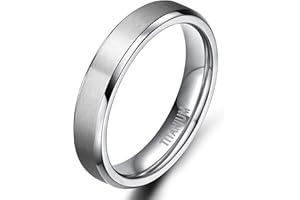 Zakk Alliances pour homme et femme En titane Argent mat brossé Bague de fiançailles Mariage 4mm 6mm 8mm 10mm