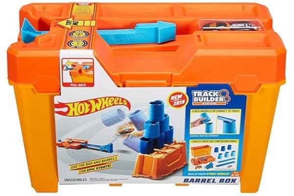 Hot Wheels Accessoires Boîte Cascades et Gobelets avec Propulseur, Coffret de Jeu pour Petites Voitures avec Circuit et Pistes, Jouet pour Enfant, GCF91