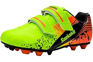 Saekeke Scarpe da Calcio per Bambini e Ragazzi Leggere FG/MG Scarpe da Allenamento Antiscivolo