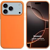 Microsonic Apple iPhone 17 Pro Max i&ccedil;in Kılıf Liquid Lansman Silikon Turuncu [iPhone 17 Pro Max ile Uyumlu Kılıf - Turuncu]