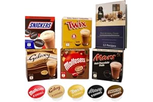 CAFFÉLUXE Mars Hot Chocolate Pods - Dolce Gusto Compatible Pods - Galaxy, Mars, Twix, Milky Way & Maltesers - 40 Pods (8 x 5)