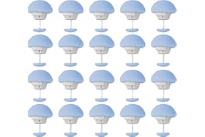 Ginddy Mushroom Duvet Clips,20-Pack Non-Slip Bedding Mounts with One-Touch Release Secure Comforter Holder Bedsheet Clip for Quilt Blanket Sheet Mattress Cover (Sky blue)