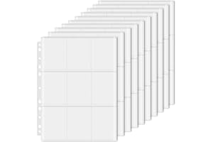 Goldoars 900 Fundas para Cartas de Juego, 69 * 93mm Almacenamiento Colección paginas del Album Collection 50 Páginas Trading Cards, Protectoras de Tarjeta, Transparente