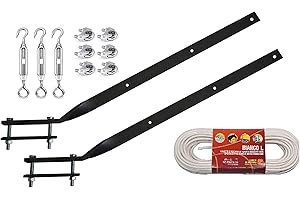 REITANO GROUP Stendibiancheria da ringhiera balcone stendino in ferro rigido artigianale kit 10 Mt di filo per stendere, Nero, 60