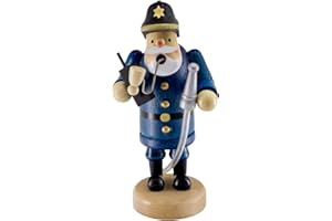 Kaladia Räuchermens Nchen Bombero con teléfono móvil Incienso Figura de Incienso Figura de Humo Montaña 14 cm de Alto, de Madera, Maravillosa decoración navideña para Cualquier hogar