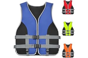 GOZYLA Life Jacket Adult with Whistle, Adjustable Life Vest Aid Adults, Buoyancy Jackets, Unisex Swim Vest for Water Sports, Surfing, Boating, Fishing